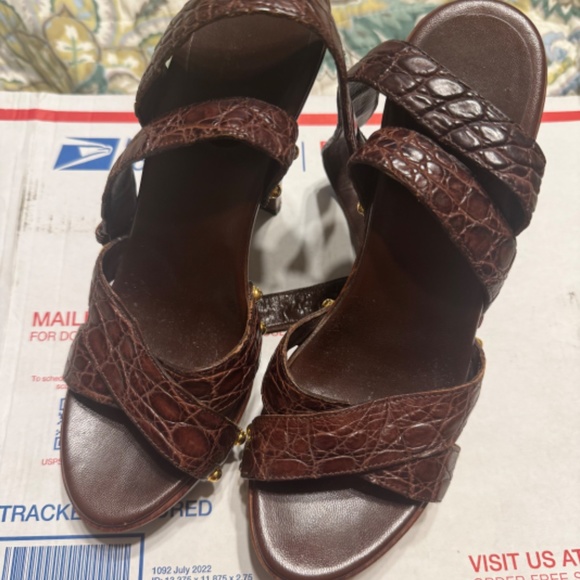 Gucci alligator crocodile shoes 7B - Picture 2 of 5